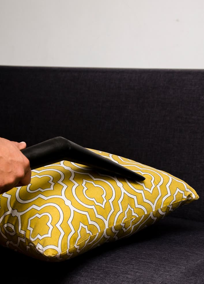 Throw pillow cleaning
